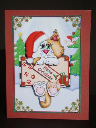 Christmas Kitty Cuddles by Beverly Carmichael