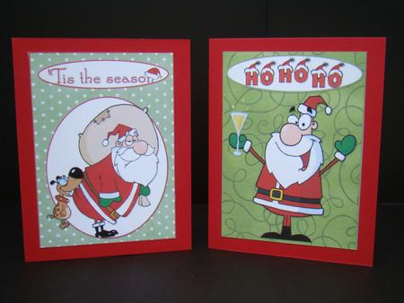 Four Santa Themed Christmas Toppers by Beverly Carmichael