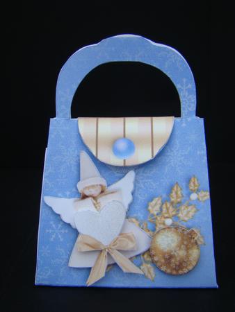Christmas Handbags Gift-box Decoration - Bauble Angel by Beverly Carmichael