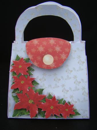 Christmas Handbags Gift-box Decoration - Red Poinsettias by Beverly Carmichael