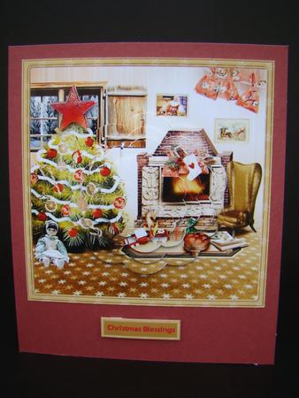 Santa's Room Card Front with Petal Stacker by Beverly Carmichael