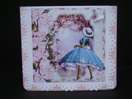 Vintage Style Beauty in a Cherry Blossom Dress by Beverly Carmichael