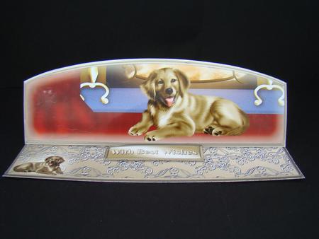 Golden Retriever Arched Large Dl Easel Card Mini Kit by Beverly Carmichael