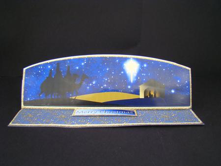 The Nativity Arched Large Dl Easel Card Mini Kit by Beverly Carmichael