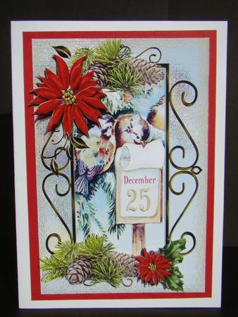 December 25th Vintage Birds at Christmas by Beverly Carmichael