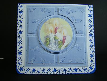 Candle Trio Blue Architects Quad 8in Cf Kit by Beverly Carmichael