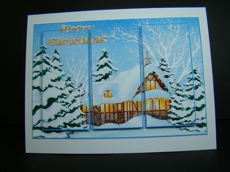 Christmas House Panel Card by Beverly Carmichael
