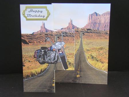 The Open Road Cut and Fold Back Card by Beverly Carmichael