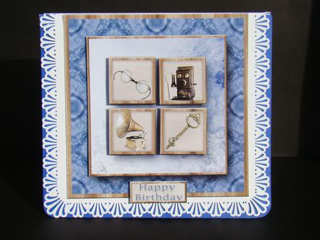 A Touch of Nostalgia Square Layers Card Front by Beverly Carmichael