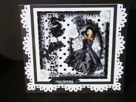 Beautiful Black and White Polka Dots and Lace by Beverly Carmichael