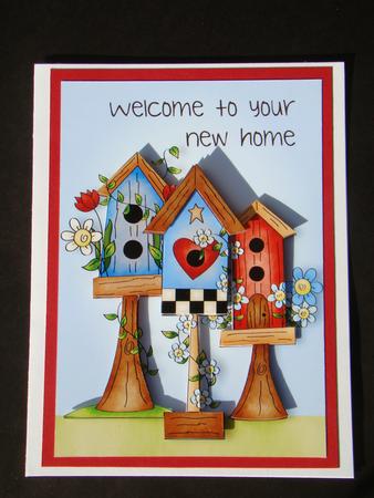 Welcome to Your New Home - Birdhouse by Beverly Carmichael