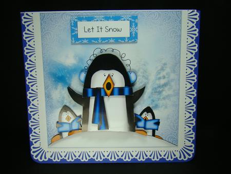 Caroling Penguins - Decoupage Mini Kit by Beverly Carmichael