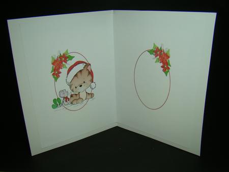 Christmas Kitty Kisses Red Insert by Beverly Carmichael