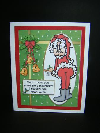 Gus Playa Santa Oops Quick Card by Beverly Carmichael