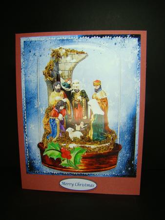 Christmas Nativity Glass Dome Quick Topper by Beverly Carmichael