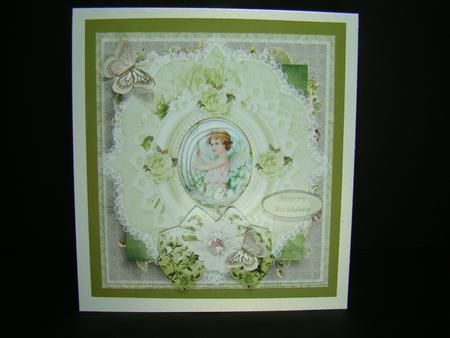 Floral & Lace Vintage Topper & Pyramid & Decoupage by Beverly Carmichael
