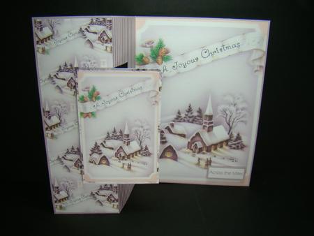 Joy at Christmas Fold Back Card and Toppers by Beverly Carmichael