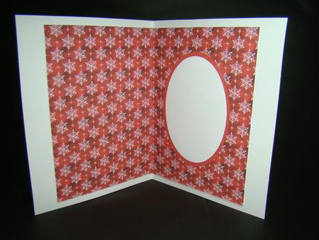 White Snowflakes on Red A5 Insert by Beverly Carmichael