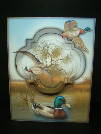 Mallard Ducks Framed Pyramage Card Kit by Beverly Carmichael