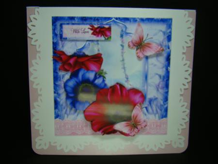 Beautiful Anemone Floral Card Front by Beverly Carmichael