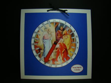 Advent Clock Calendar Nativity 1 by Beverly Carmichael