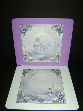 Violet Cupcake Blank Insert by Beverly Carmichael