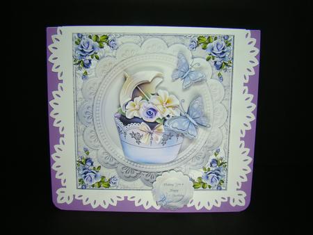 Violet Cupcake & Butterflies by Beverly Carmichael