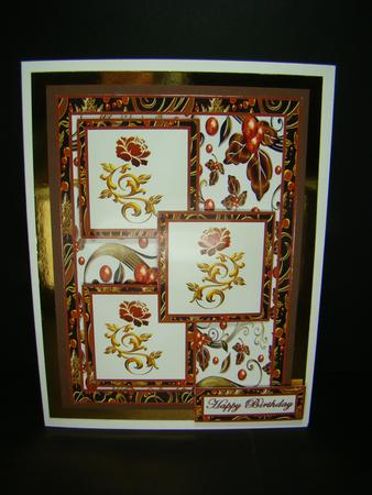 Three Squares - Autumn Gold by Beverly Carmichael
