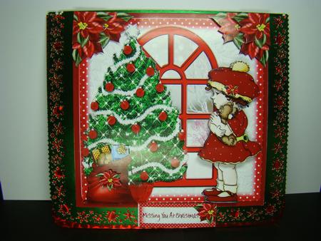Missing You at Christmas Card Front Kit by Beverly Carmichael