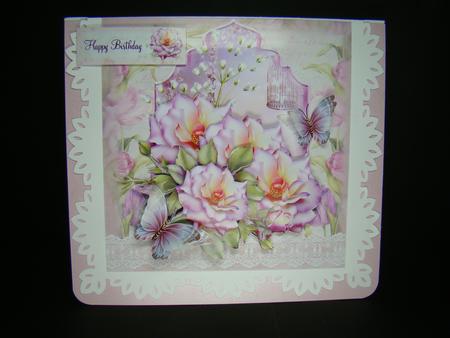 Beautiful Glory Rose Card Front Kit by Beverly Carmichael