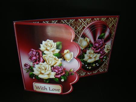 Roses and Pearls 5x7 Side Fold Mini Kit by Beverly Carmichael