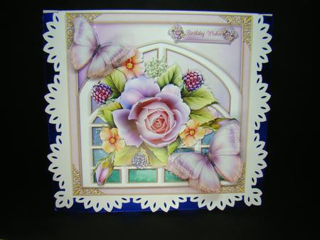 English Garden Roses & Trellis Mini Kit by Beverly Carmichael