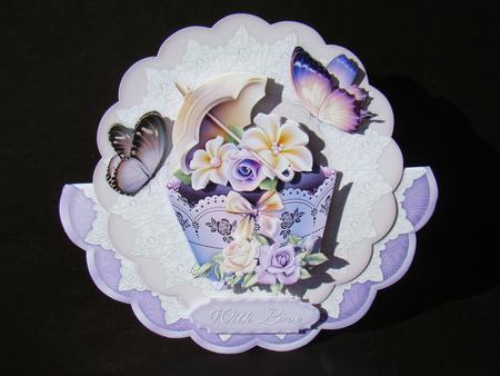 Lilac Delight Scallop Wobble Card Mini-kit by Beverly Carmichael