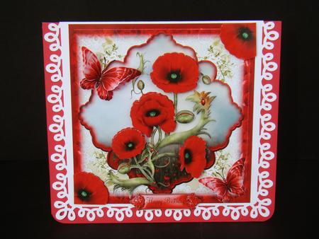 The Poppy Fields Card Front Mini Kit by Beverly Carmichael