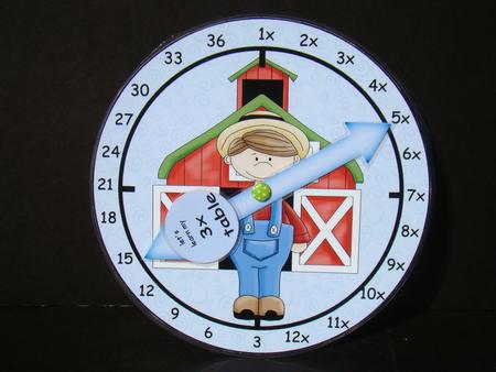 3x Table Farm Boy Clock by Beverly Carmichael
