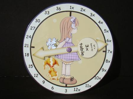 3 x Table Flower Girl Clock by Beverly Carmichael