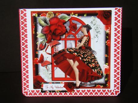 The Waiting Card Front with Decoupage Kit by Beverly Carmichael