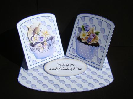 Cupcake Twisted Easel Card by Beverly Carmichael