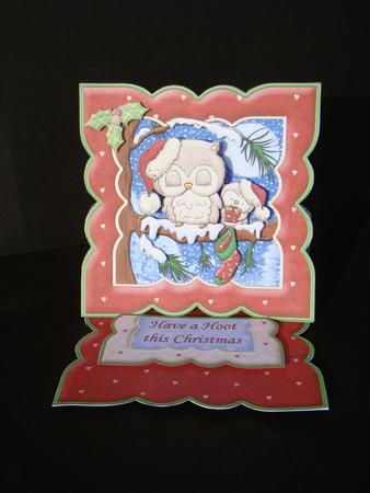 Warmest Holiday Wishes Christmas Easel Card Kit & Decoupage by Beverly Carmichael