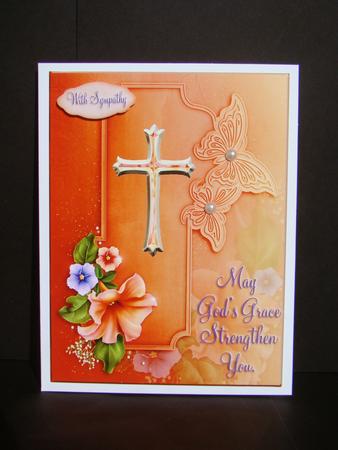 Grace and Peace Sympathy Topper & Insert & Verse by Beverly Carmichael