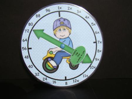 8x Table Clock Boy by Beverly Carmichael