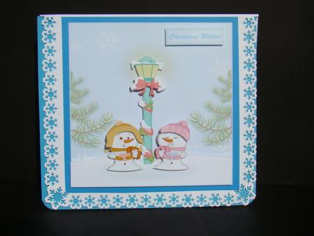 Christmas Carol Snowmen 8x8 3D Decoupage Mini Kit by Beverly Carmichael