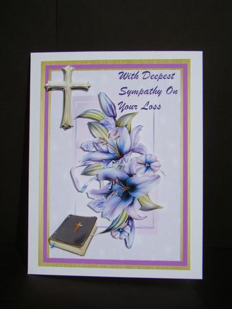 Beautiful Winter Lillys Sympathy Card  by Beverly Carmichael