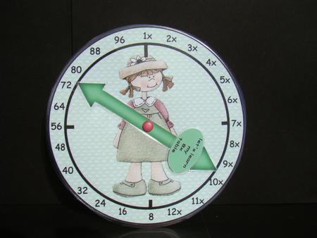 8x Table Clock Girl by Beverly Carmichael