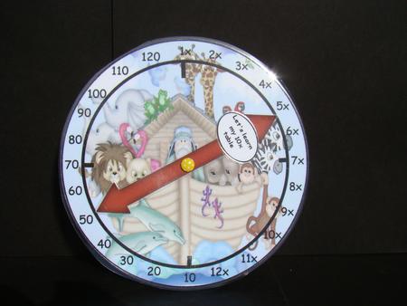 10x Table Clock Noahs Ark by Beverly Carmichael