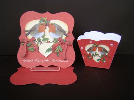With Love at Christmas, Robin Easel Card Kit by Beverly Carmichael