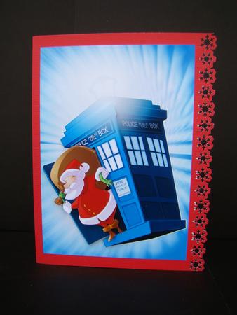 Santa Who? Deluxe Card Front by Beverly Carmichael