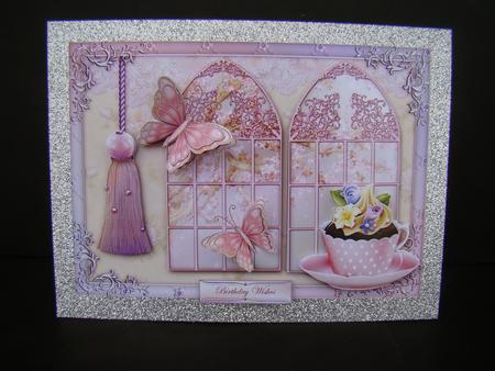 Teacake & Butterlies Double Window by Beverly Carmichael