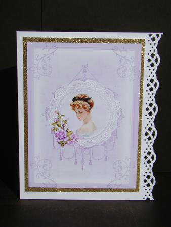 2 Vintage Ladies and Roses by Beverly Carmichael