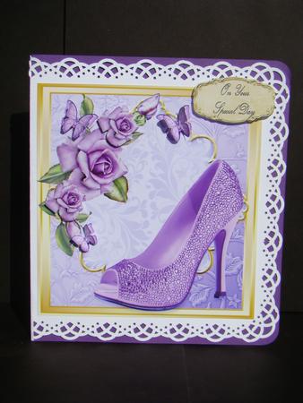 Beautiful Lilac Shoe & Roses's 8x8 by Beverly Carmichael